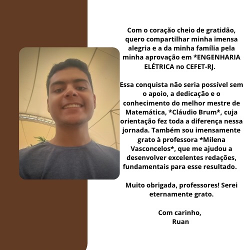 Relato de Aprovação do Aluno